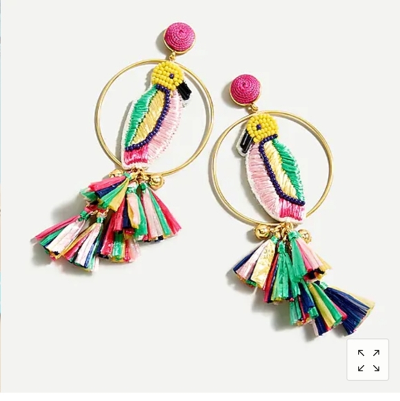 J. Crew Jewelry - NWT J.Crew Tropical Bird Statement Earrings